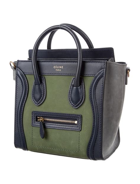 celine nano luggage tricolor|Celine nano luggage shoulder bag.